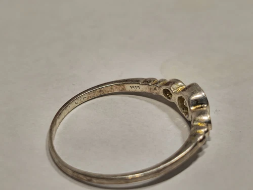 Ring Silber 925 vergoldet mit 3 Zirkonia Edelsteinring Silberring Gr.18mm - Bild 5 von 6