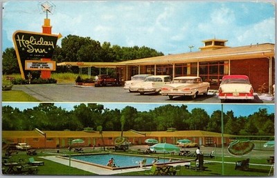 GAINESVILLE, Florida Postcard HOLIDAY INN MOTEL Hwy 441 / Curteich Chrome 1962