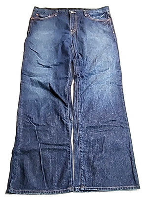 Lucky Brand Mens Jeans Actual 36Wx31L Blue Relaxed Straight Boot Cut