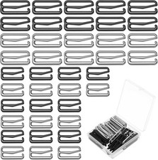 40PCS Swimsuit Bra Hooks Bra Strap Hook Replacement Bra Strap Slide Hook Metal f