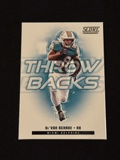 2025 Panini Score DeVon Achane Throw Backs Insert #9 Miami Dolphins