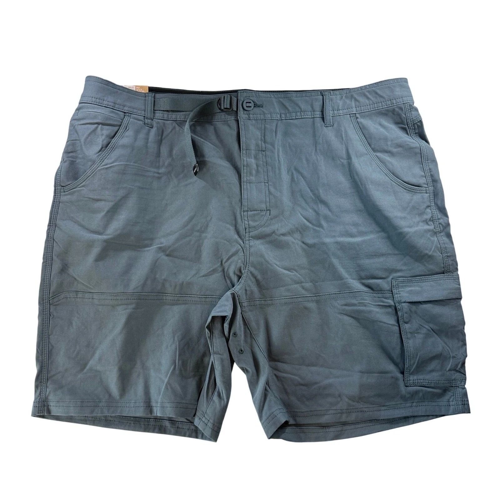 PrAna Mens Standard Fit Cargo Shorts Grey Outdoor Size 42x8 NEW
