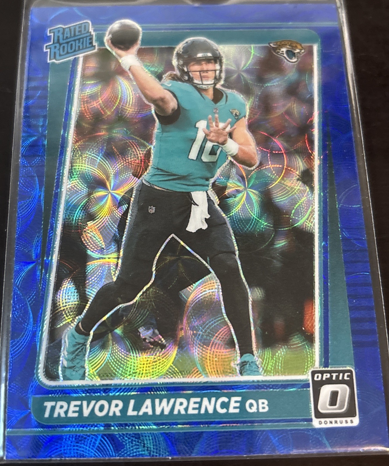 2021 Donruss Optic - Rated Rookie Trevor Lawrence #201 Blue Scope Prizm