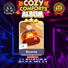 SET 15 - BEANIE - ⭐️ 3 MONO_POLY_MO_-GO 3 STARS STICKERS CARDS