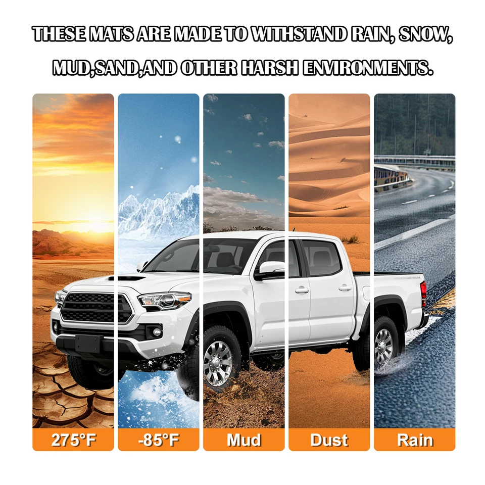 For 05-15 Toyota Tacoma Bolt-On Tailgate Cap Cover Ttuck Bed Rails Top Protector Foto 2 de 4