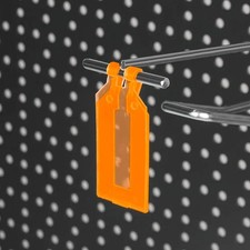 100x Pendelclip Klapptasche 27,3mm Nachr&uuml;stfahne Pendeltasche Preislasche orange