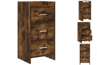 Sideboard Wohnzimmer Kommode Schrank Lowboard GeräUcherte Eiche 40X36X80 Cm Hol