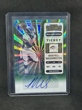 2022 Contenders Montrell Washington AUTO “WILD CARD ROUND TICKET” RC No. 227 B4