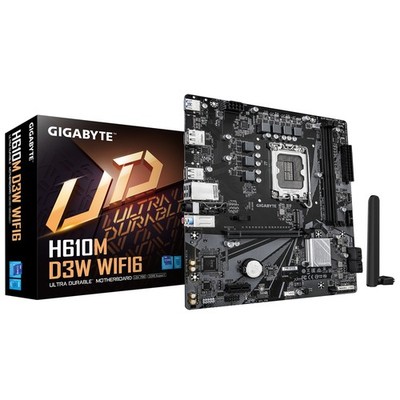 GIGABYTE H610M D3W WIFI6 Motherboard - Supports 14th Gen. Intel Core CPUs, 5+1+1
