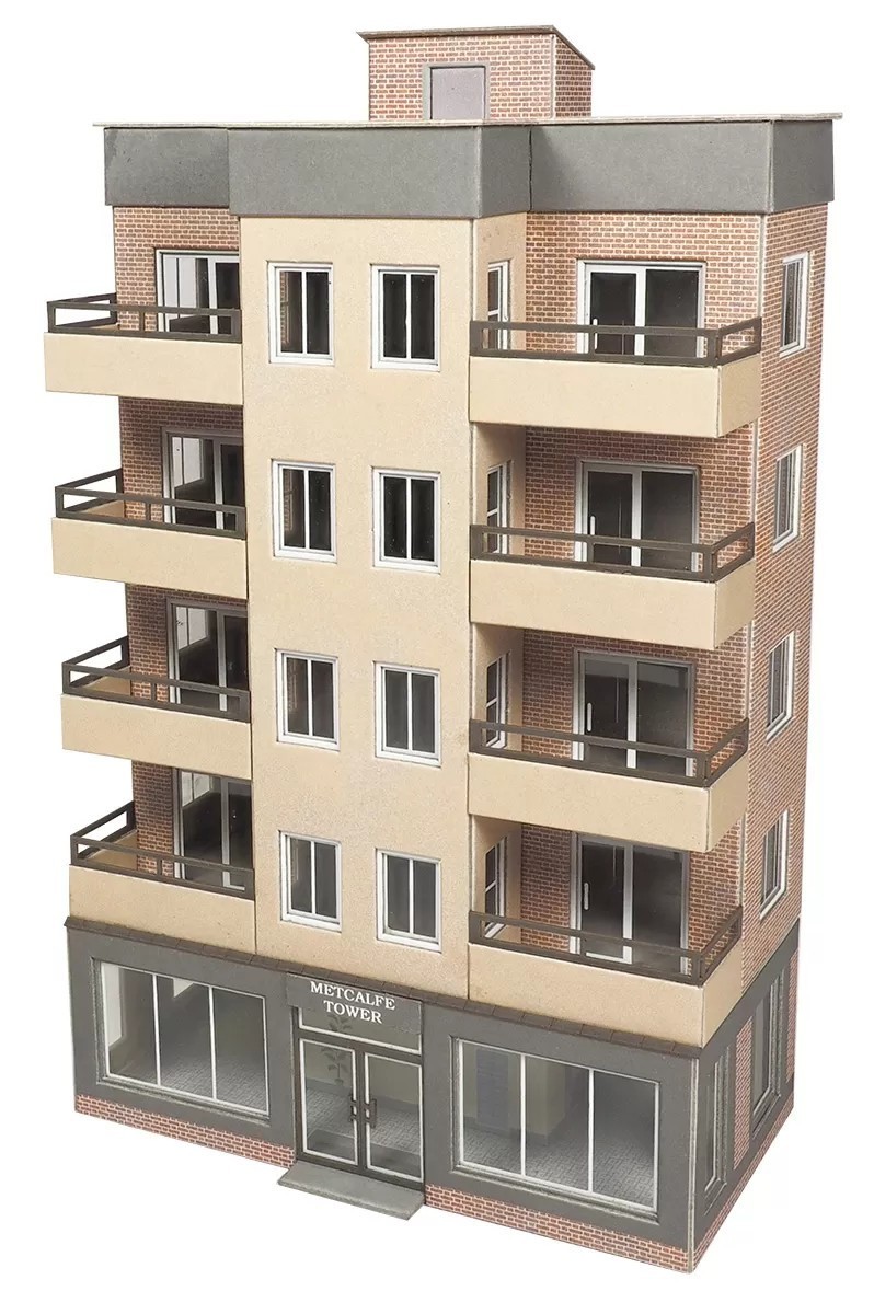 Immeuble bas-relief Metcalfe PO360 miniature pour créer un fond de décor urbain réaliste en HO
