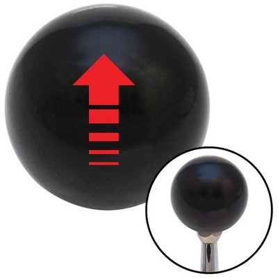 Red Broken Directional Arrow Up Black Shift Knob w/ M16x1.5 Insert Shifter Auto