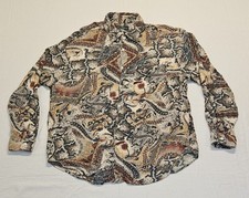 GUESS / GEORGES MARCIANO Vintage PAISLEY Mens XL Buttom Down Shirt Long Sleeve