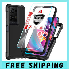 For TCL K32/K33 5G 2025 Phone Case with Tempered Glass Screen Protector,Slim Sof