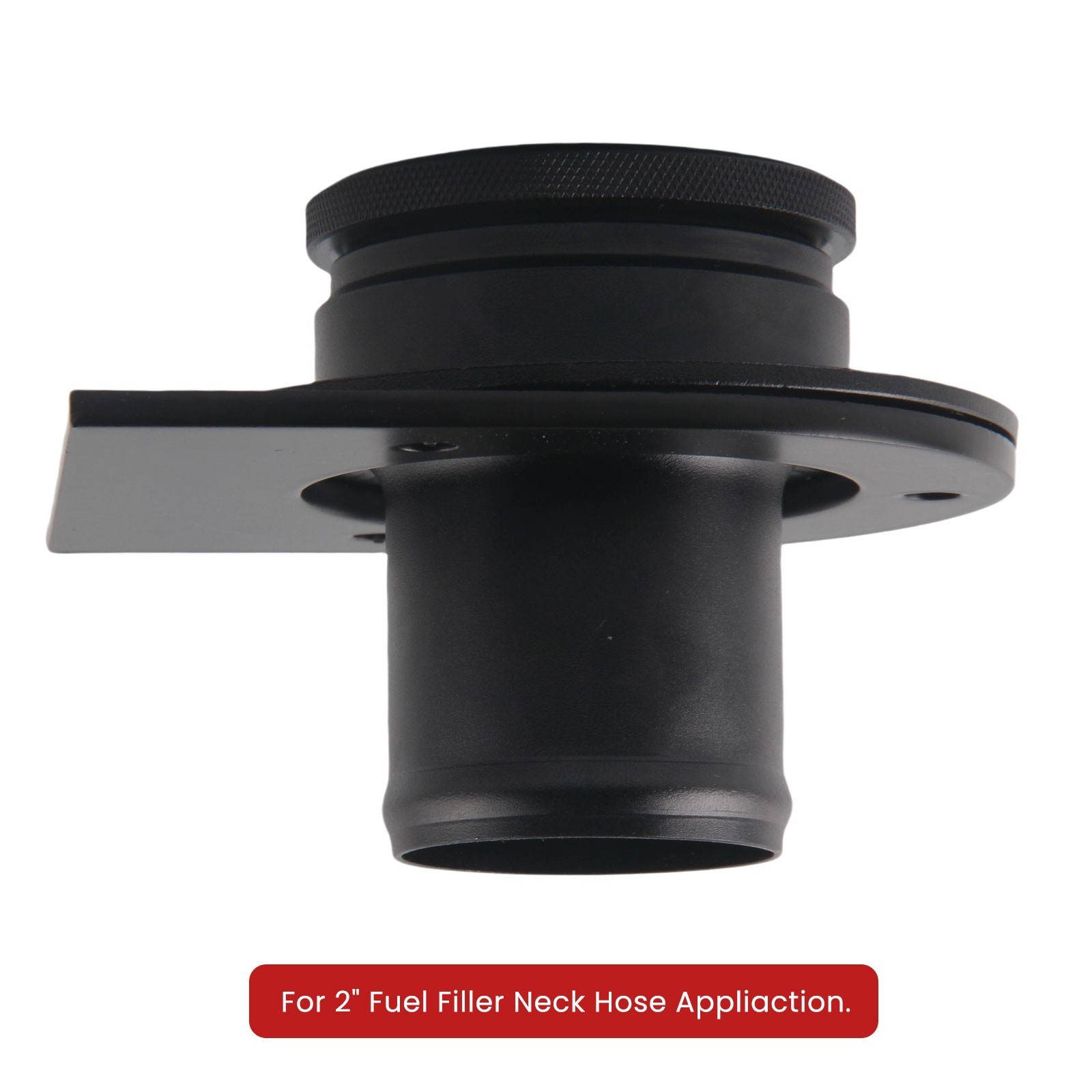 17-2530 Remote Fuel Tank Filler Neck For 2" Hose with cap & mount bracket black