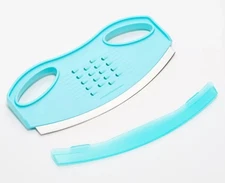 Kuhn Rikon XL Mezzaluna Knife & Grater with Sheath K51500  AQUA Pizza