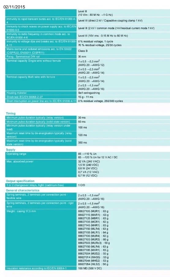 MLR1 Crouzet MULTI FUNCTION TIME RELAY / Timer / Timing Relay 24VDc 24-240V AC  - Image 3 of 4