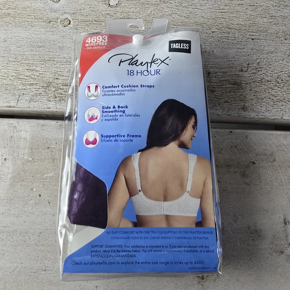 Sujetador Playtex 18 Horas Mujer Talla 46DDD Ciruela Soporte Inalámbrico Suavizante 4693 Foto 3 de 4