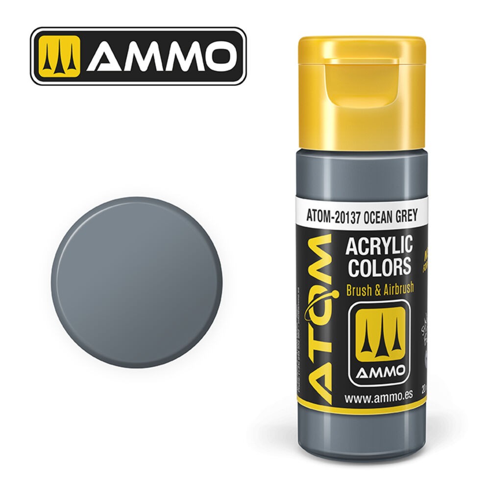 Ammo MIG ATOM-20137 - ATOM COLOR Ocean Grey 20Ml - New