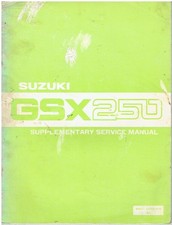 SUZUKI GSX250X ORIGINAL 1981 FACTORY WORKSHOP MANUAL SUPPLEMENT