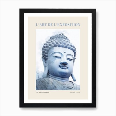 Der riesige Buddha von Leshan, China V gerahmtes Wandbild Poster Leinwanddruck Bild