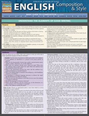 English Composition and Style : A QuickStudy Laminated Reference