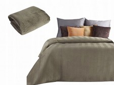 Copriletto 70x160 cm Velluto Trapuntino Spina di Pesce