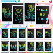 16 PCS LCD Writing Tablet for Kids - 8.5 Inch Reusable Writing Board Drawing Doo