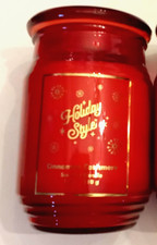 NEW Holiday Style CANDLE Cinnamon Cashmere Scent in  18 oz Red Glass Jar w/ Lid