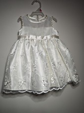 American Princess Girls 24M Ivory Floral Tutu Dress set W/ Shoes Wedding Formal