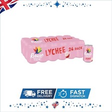 24 Pack Sparkling Lychee Drink - Real Fruit Juice, 330ml Cans,  Friendly