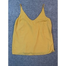 Banana Republic Yellow Geometric Diamond Print V-Neck Camisole Tank Top NWT M