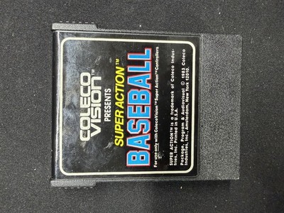 Coleco Vision Super Action Baseball Vintage Video Game Cartridge
