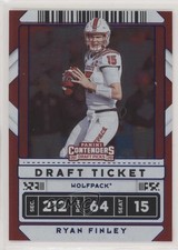 2020 Panini Contenders Draft Picks Draft Ticket Blue Foil Ryan Finley #88 0g4
