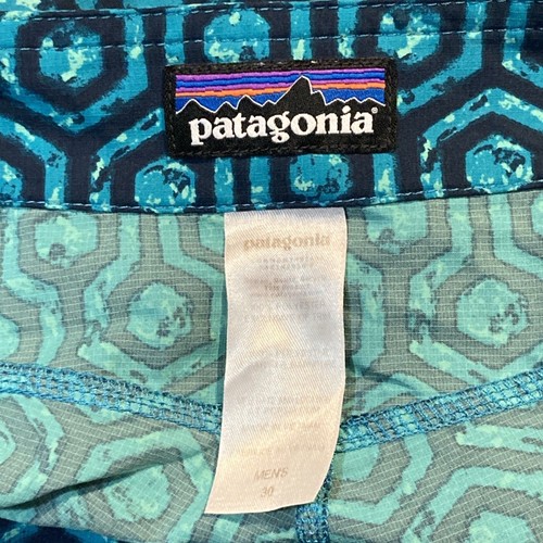 Short de bain homme Patagonia bleu géométrique taille 30 - Photo 7/7