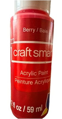 Craft Smart Acrylic Paint Barry Red ￼2 Fl.oz. Bottle