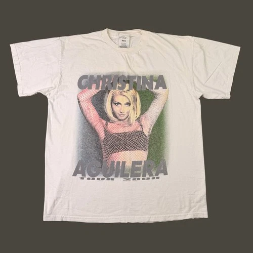 Y2K Christina Aguilera Concert Tour Bootleg T-S 2000s vintage concert t-shirt, vintage, size M, single stitch, B+ condition