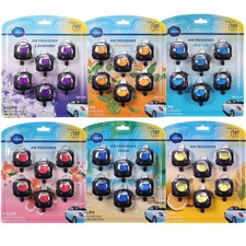 6 Scent Car Air Freshener Clip, 6 Car Air Freshener Vent Clips, 4ml per each