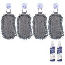 Shag Dry Erase Eraser 4 Pack , Microfiber Whiteboard Eraser, Washable Glass B...