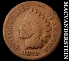 1870 Indian Head Cent - Scarce  Semi-key  Better Date  No Reserve  #J8254