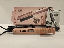 Kiss Gold Edition Ceramic Hair Straightening Brush/Styling Comb New, Tested