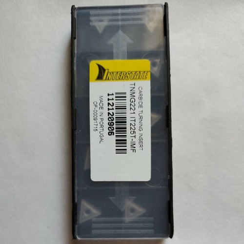 (10 PCS) TNMG221 IT225T-IMF INTERSTATE CARBIDE TURNING INSERTS NEW OLD STOCK - 第 1/3 張圖片