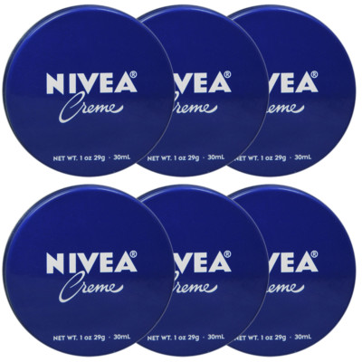 6 Pcs Nivea Moisturizing Skin Cream 1 oz/30ml Travel Size Creme for Hand, Body