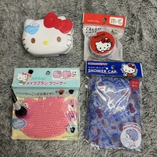 Hello Kitty various 4-piece set Soap dish Case Cream Case Sanrio Daiso Japan