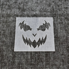 Scary Face - Reusable Halloween Stencil - High Quality Strong 350 Microns