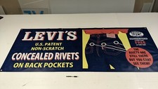 LEVI'S vintage style Dealer Promo Banner Rivet Jeans Old Logo Two Horse Levi