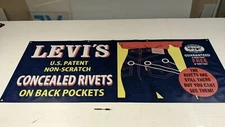 LEVI'S vintage style Dealer Promo Banner Rivet Jeans Old Logo Two Horse Levi