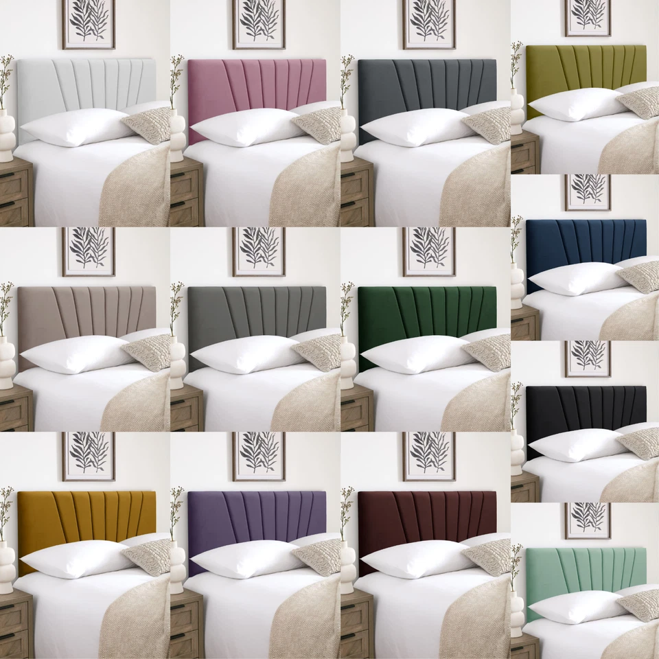 HB-1 Divan bed Plush Headboards Small Single Double Super king Multicoloured Bedding