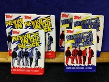 6X New Vintage Sealed Packs, New Kids On The Block Cards, NKOT,1989 Series 1,NOS