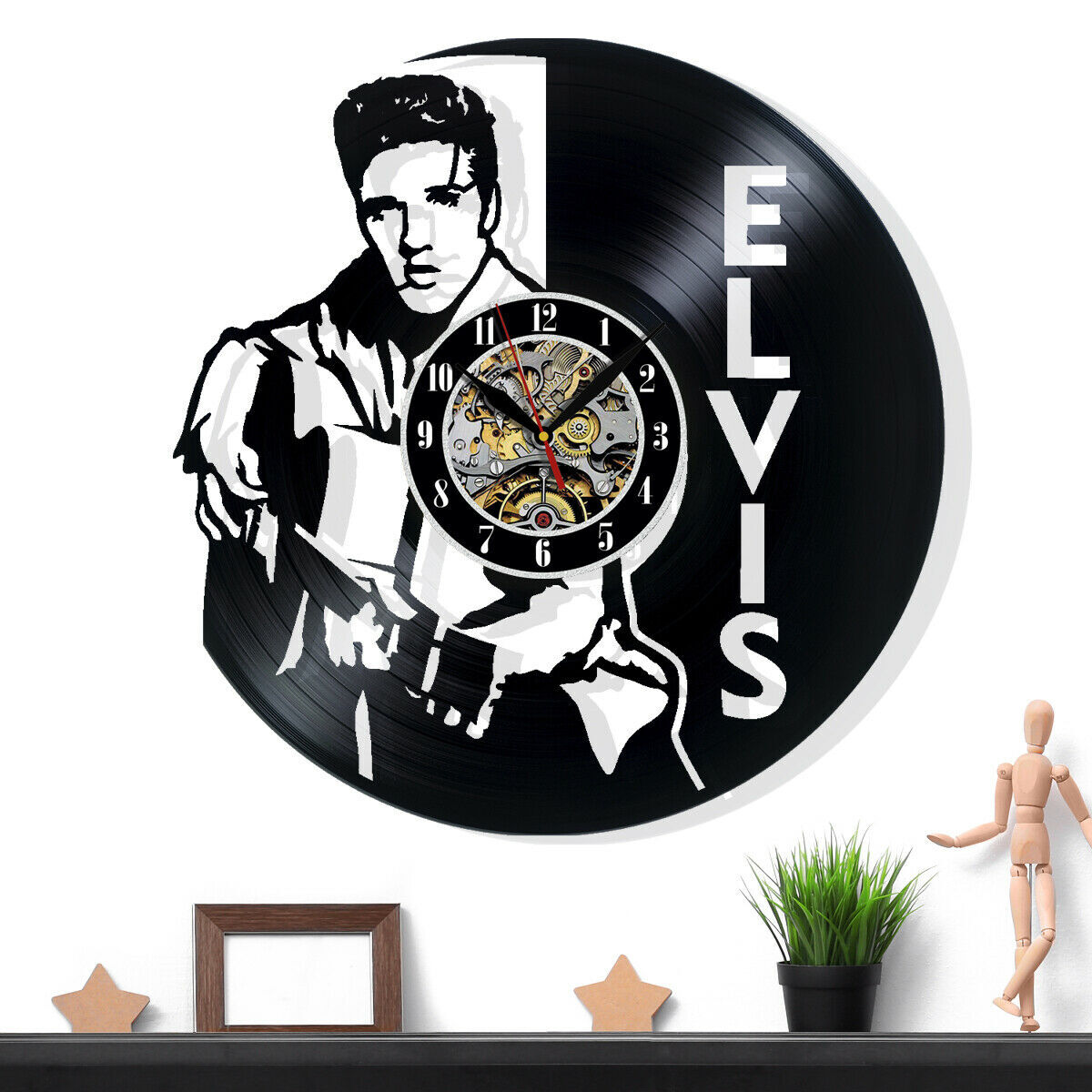 Elvis Vinyl Record Wall Clock Gift Surprise Ideas Friends