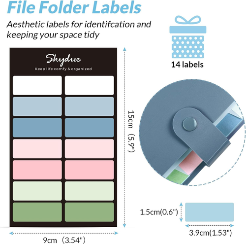 Expanding File Organizer with 8 Pockets, Accordion File Folders with Labels, Por - Picture 4 of 12